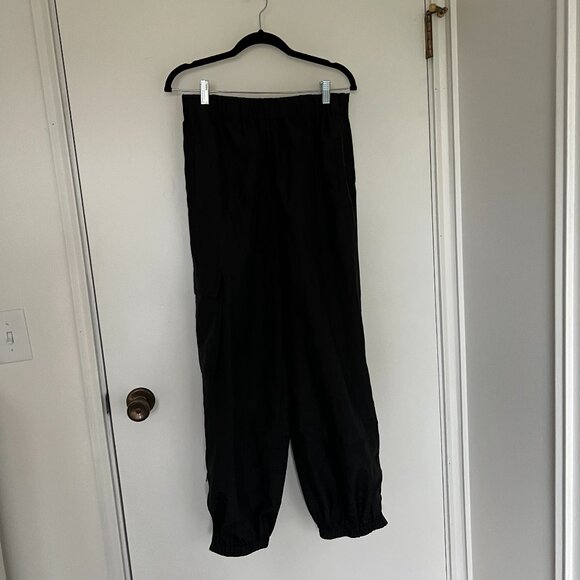 M Tibi Black Crispy Nylon Joggers Long - Picture 2 of 4